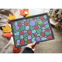 Dessin d’art thérapie, forme couleurs vives