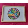 Dessin d’art thérapie, cercle et formes très colorées