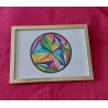 Dessin d’art thérapie, cercle et formes très colorées
