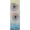 Marque page deux fleurs, fond arc en ciel