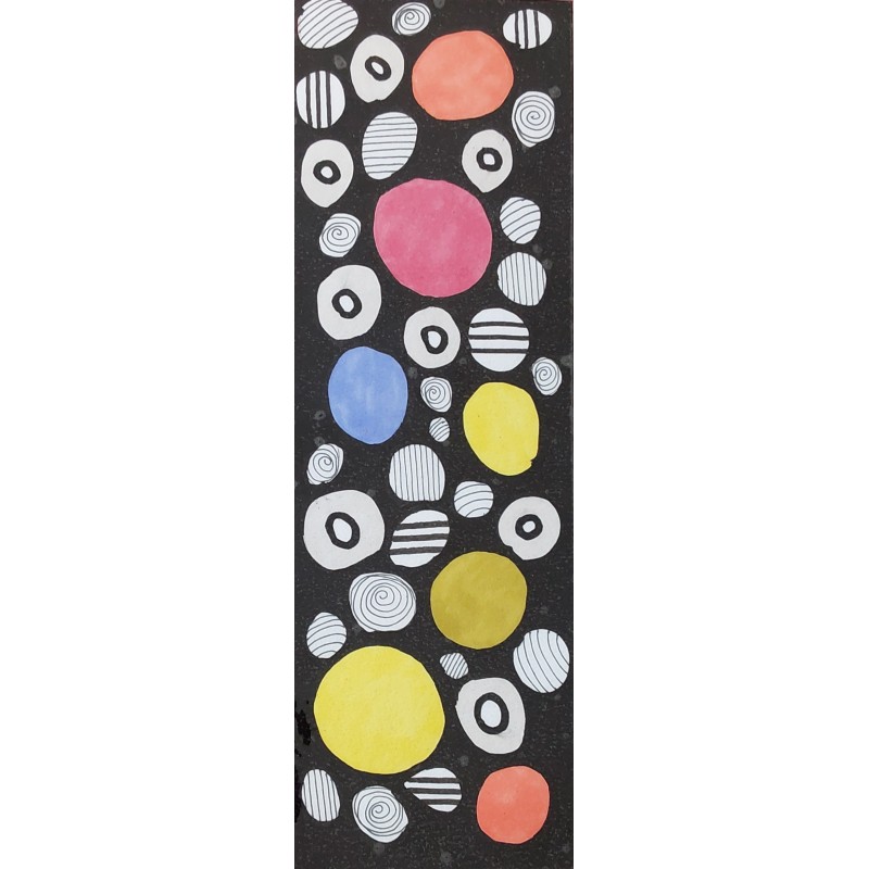 Marque page formes arrondies de couleurs sur fond noir