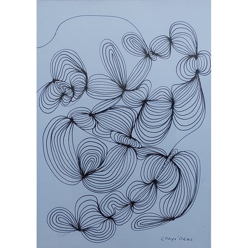 Dessin d’art thérapie, noir et blanc