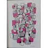 Dessin abstrait formes et carrés colorés