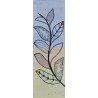 Marque page de plume style fleur sur fond d’aquarelle