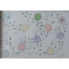 Dessin abstrait de cercles de couleurs reliés avec des feuilles