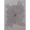 Dessin d'art thérapie, traits fins noirs, formes triangles