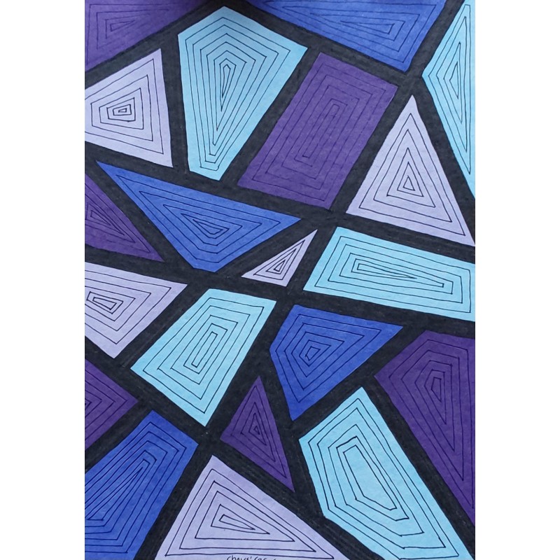 Dessin formes géométriques très coloré