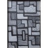 Dessin d'art thérapie de traits noirs sur fond blanc