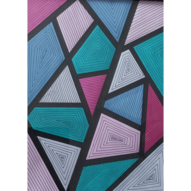Dessin d’art thérapie aux formes colorées
