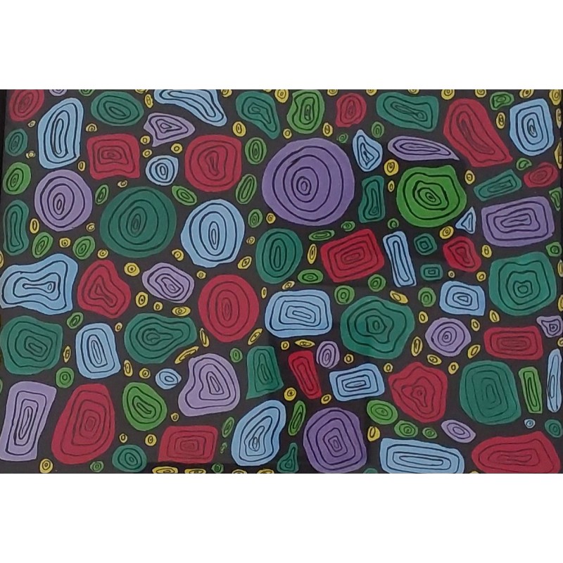 Dessin d’art thérapie, forme couleurs vives