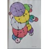 Dessin aux formes arrondies, couleurs vives