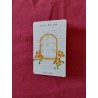 Carte fête des pères, aquarelle, fenêtre ancienne, fleurs oranges