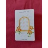 Carte fête des pères, aquarelle, fenêtre ancienne, fleurs oranges