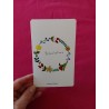 Carte félicitations, aquarelle, rond de fleurs colorés