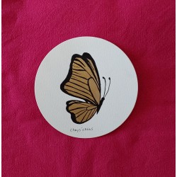 Carte ronde, aquarelle d’un...