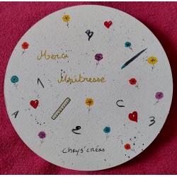 Carte ronde, aquarelle,...