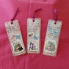 Marque-page, scrapbooking, livres, fleurs, papillons 3