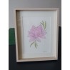 Tableau : aquarelle fleur lotus rose