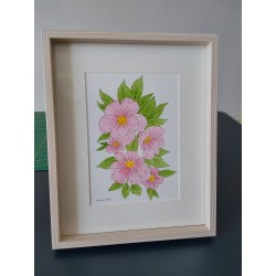 Tableau, aquarelle fleurs...
